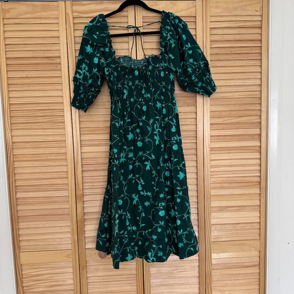 Hill House Home Nesli Nap Dress Emerald Floral (Size L) - Picture 5 of 8